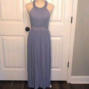 Lulu’s Resort Life Light Blue Lace Maxi Dress, Lg